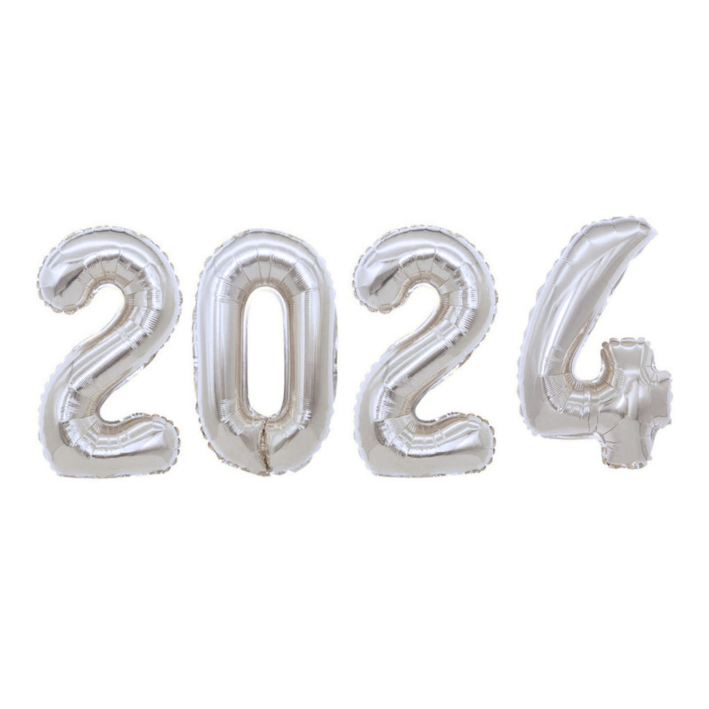 2025 Wall Numbers in Silver - Sparky's Balloons