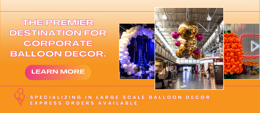 Sparky's Balloons offers corporate balloon decor