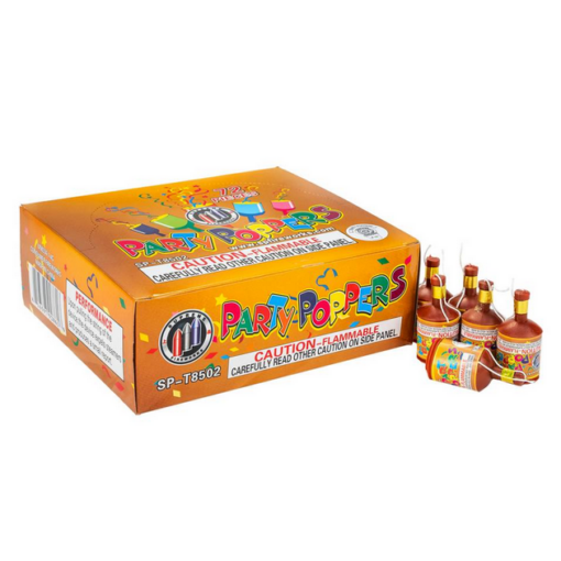 Party Poppers - 72 pieces per box