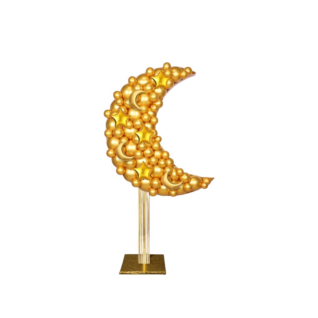Magic Gold Moon Sculpture With Accents Gold