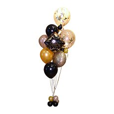 Happy Birthday Confetti Basic Bouquet - Gatsby Confetti Birthday Bouquet
