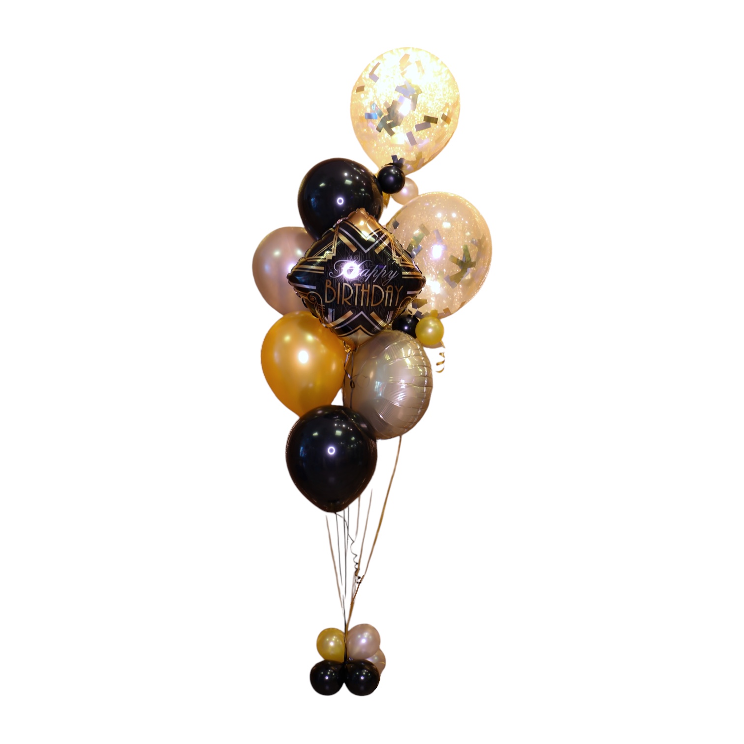 Happy Birthday Confetti Basic Bouquet - Gatsby Confetti Birthday Bouquet