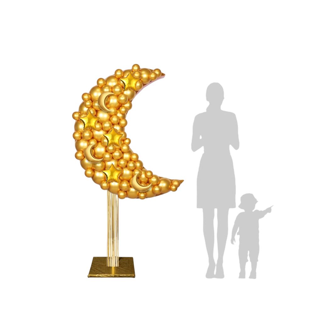 Magic Gold Moon Sculpture With Accents Gold - Image 2