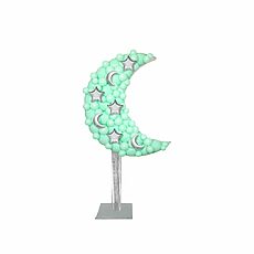Celestial Baby Shower Moon Macaron Green with Silver accents