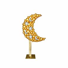 Magic Gold Moon Sculpture With Accents Silver